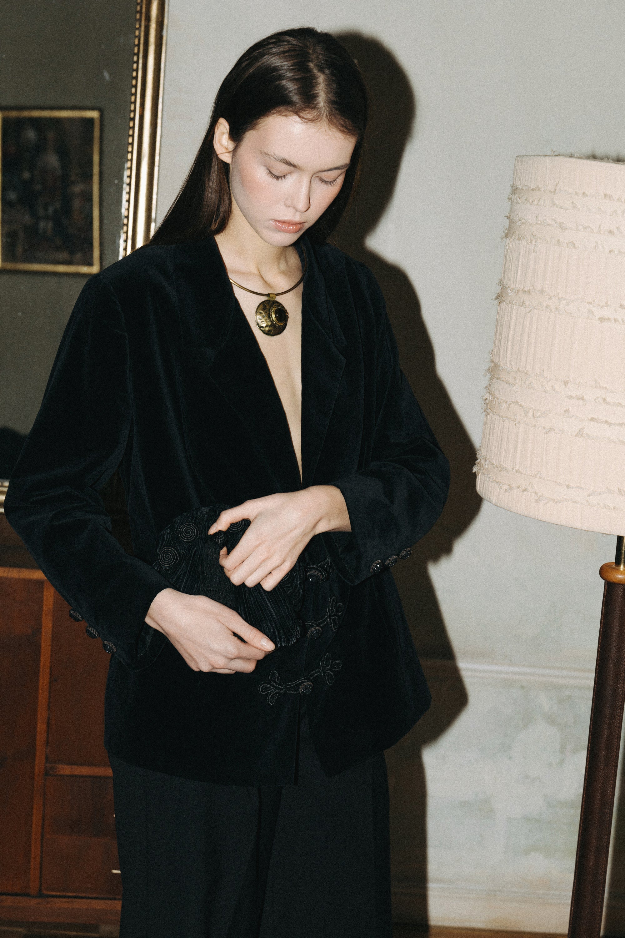 Black Small Pochette Schelian Firenze Vintage Clutch