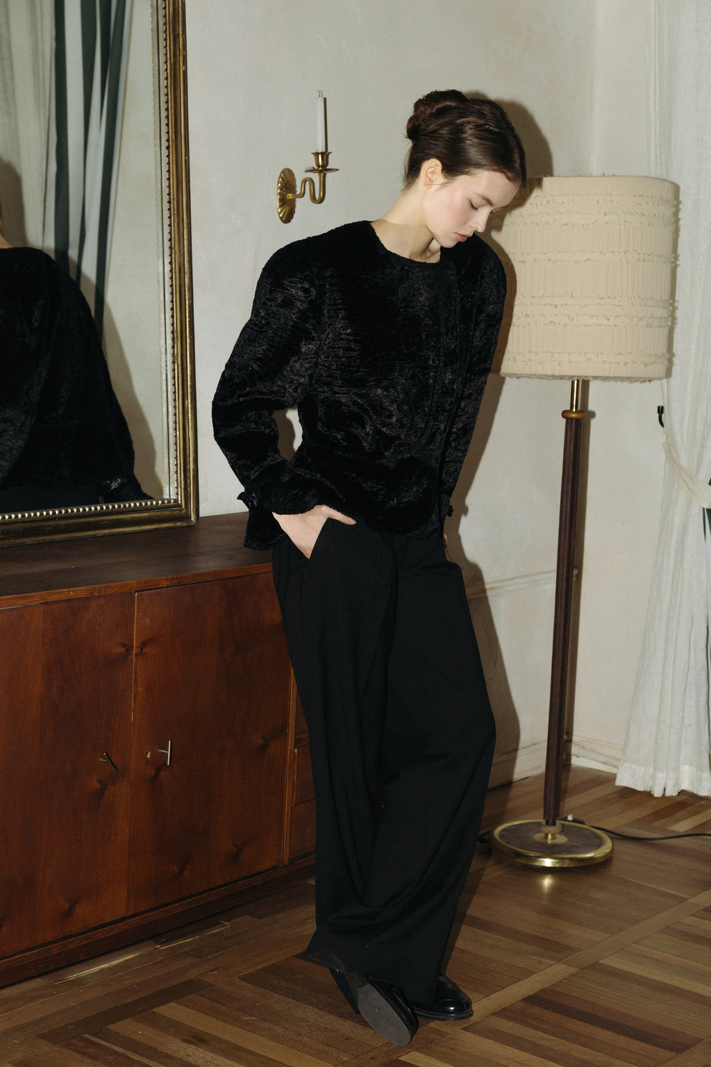 Vintage Italian Black Jacket · 90s · Size S