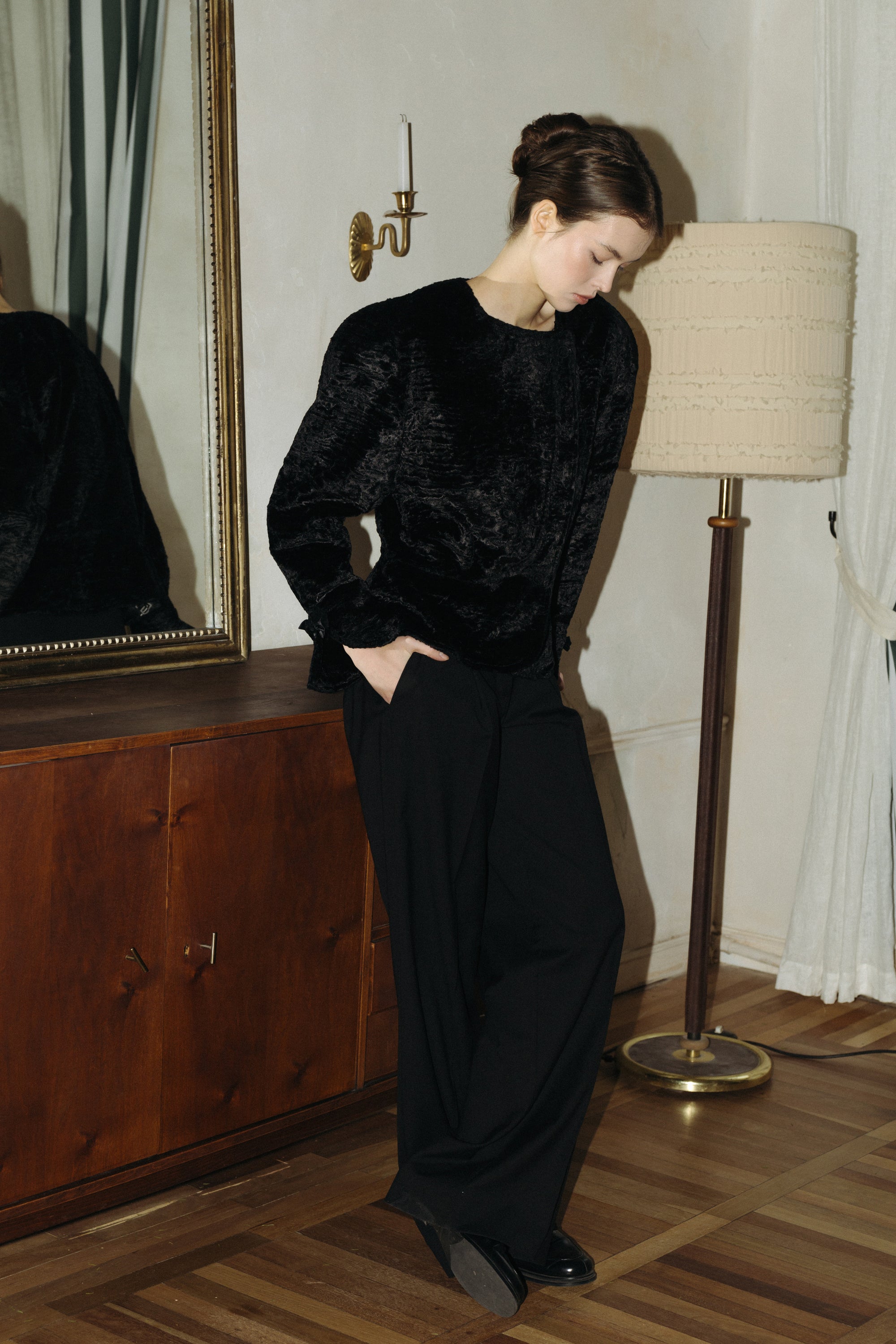 Vintage Italian Black Jacket · 90s · Size S