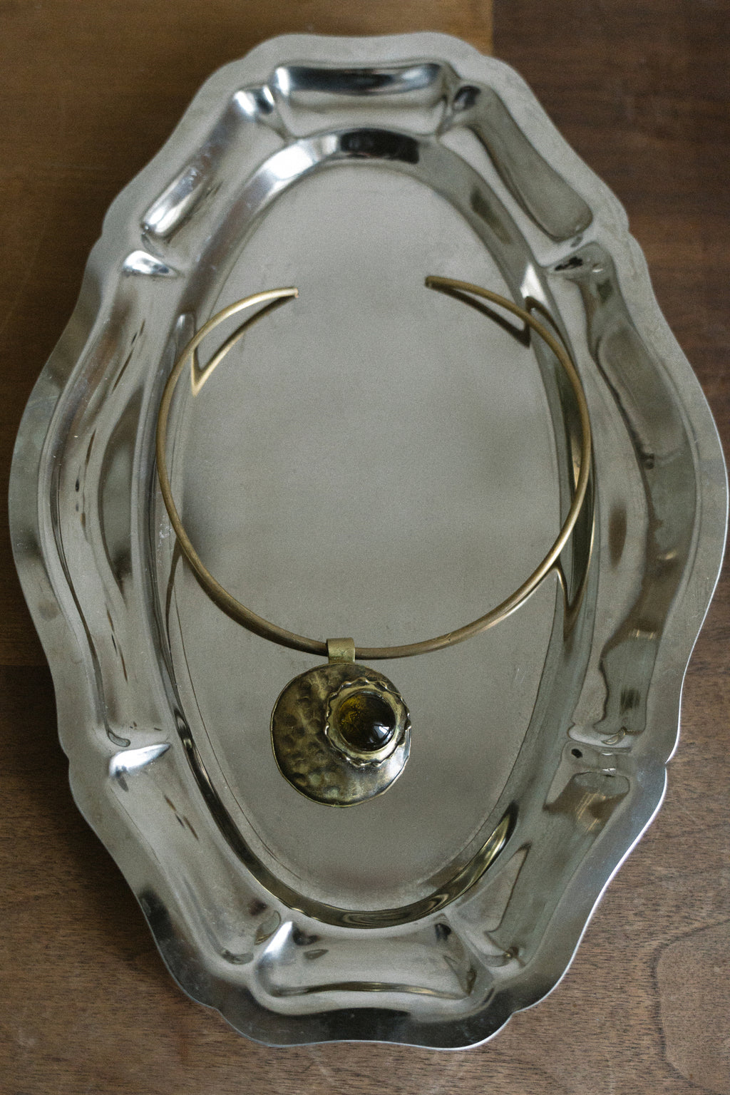 Antique Gold-Tone Stone Collier · Very Vintage Style