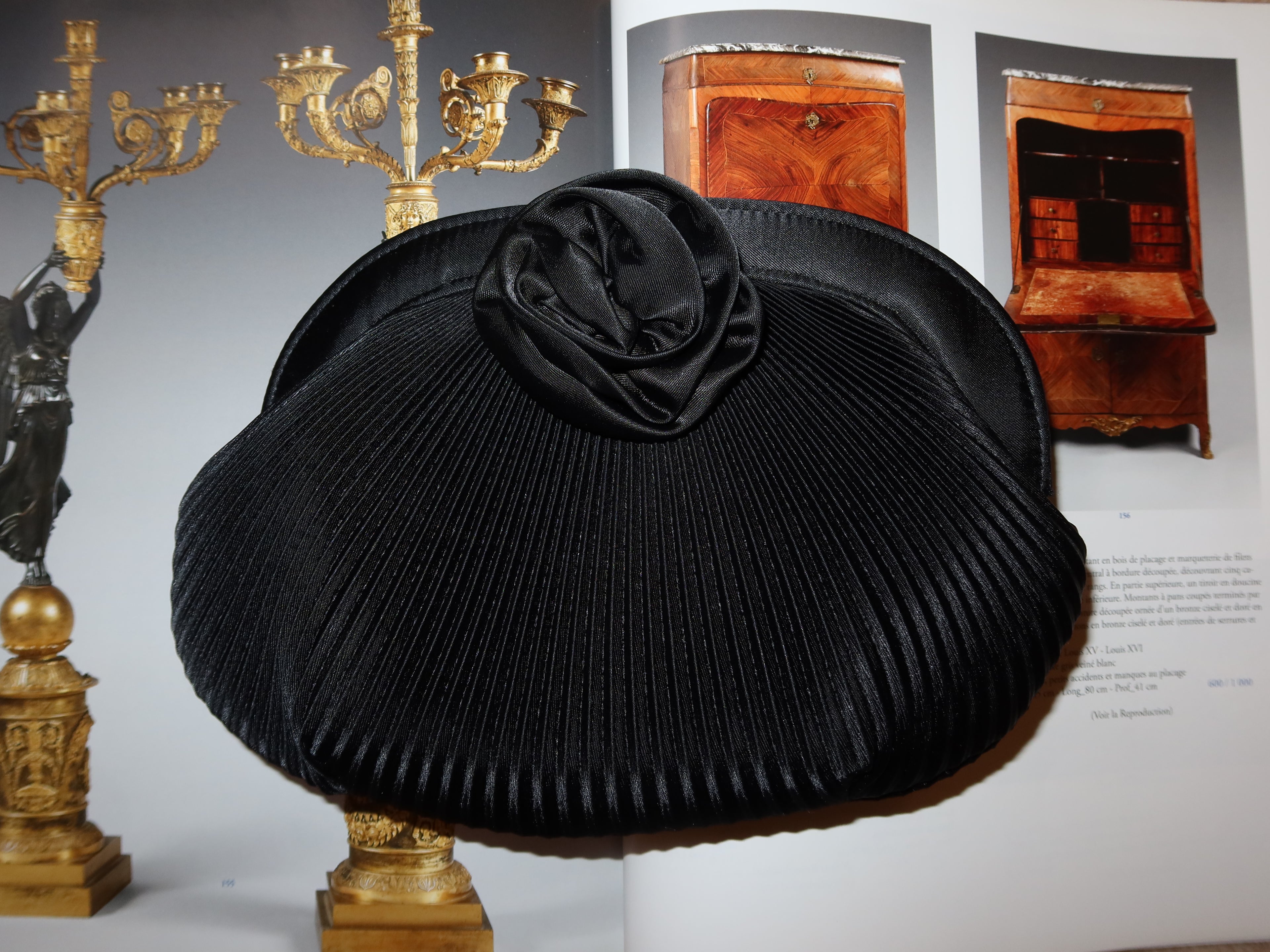 Van Cleef & Arpels Silk Clutch with Rose Detail — with Original Box