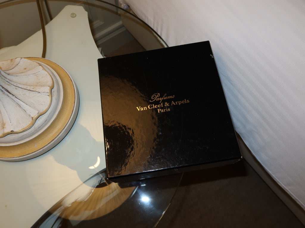 Rare 1970s–1980s Van Cleef & Arpels Black Silk Evening Bag with Original Box