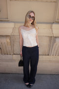 Vintage Victoria's Secret Satin & Lace Top with Bows