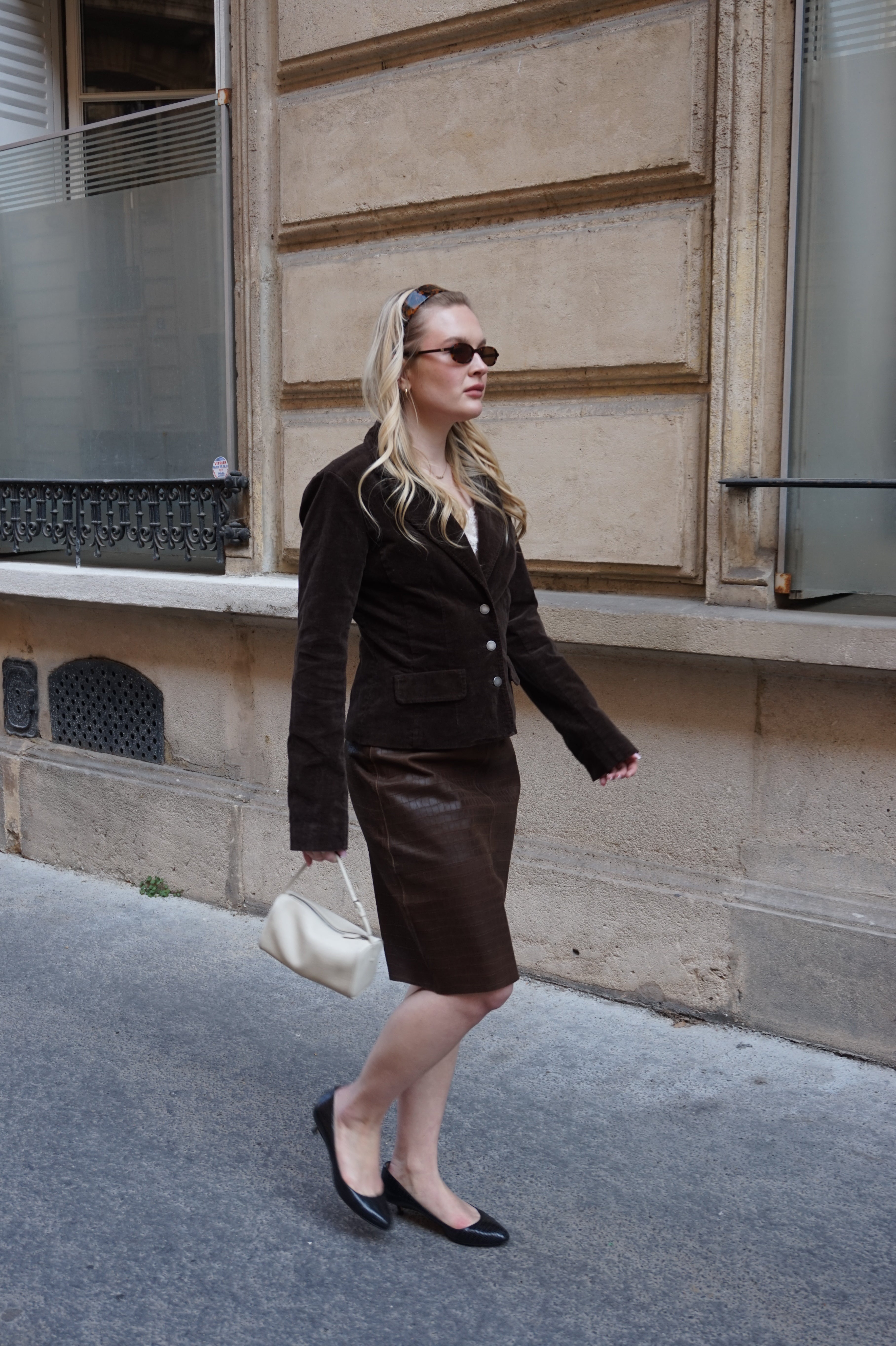 Vintage Calvin Klein Brown Denim & Suede Jacket