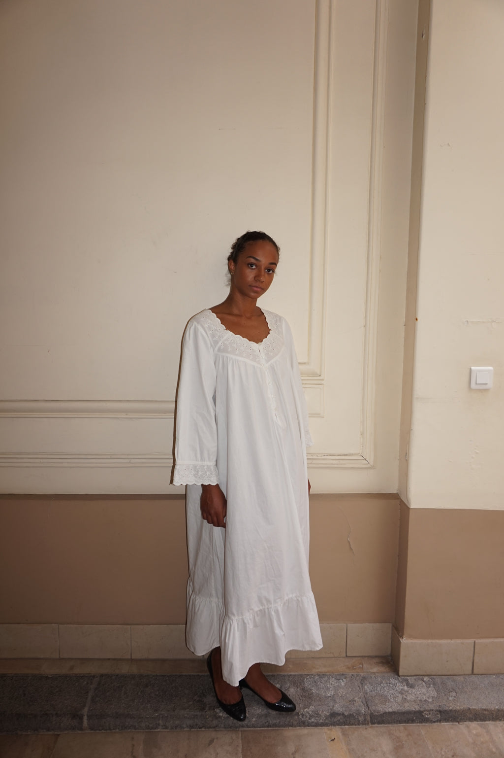 Vintage Cotton Lace Sleep Dress
