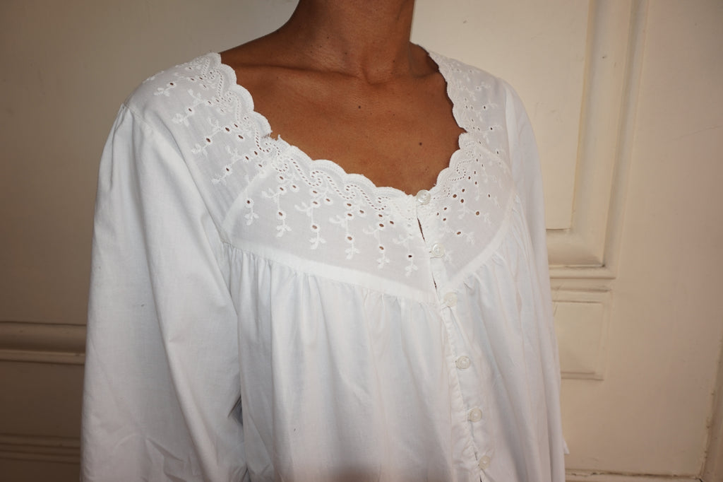 Vintage Cotton Lace Sleep Dress