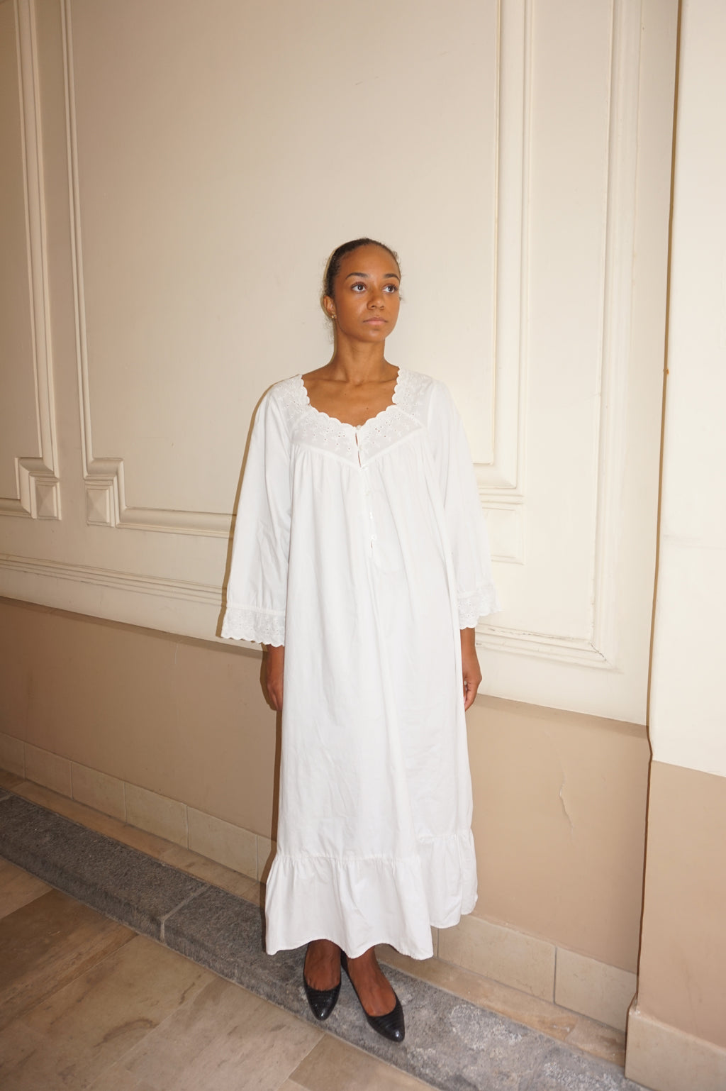 Vintage Cotton Lace Sleep Dress