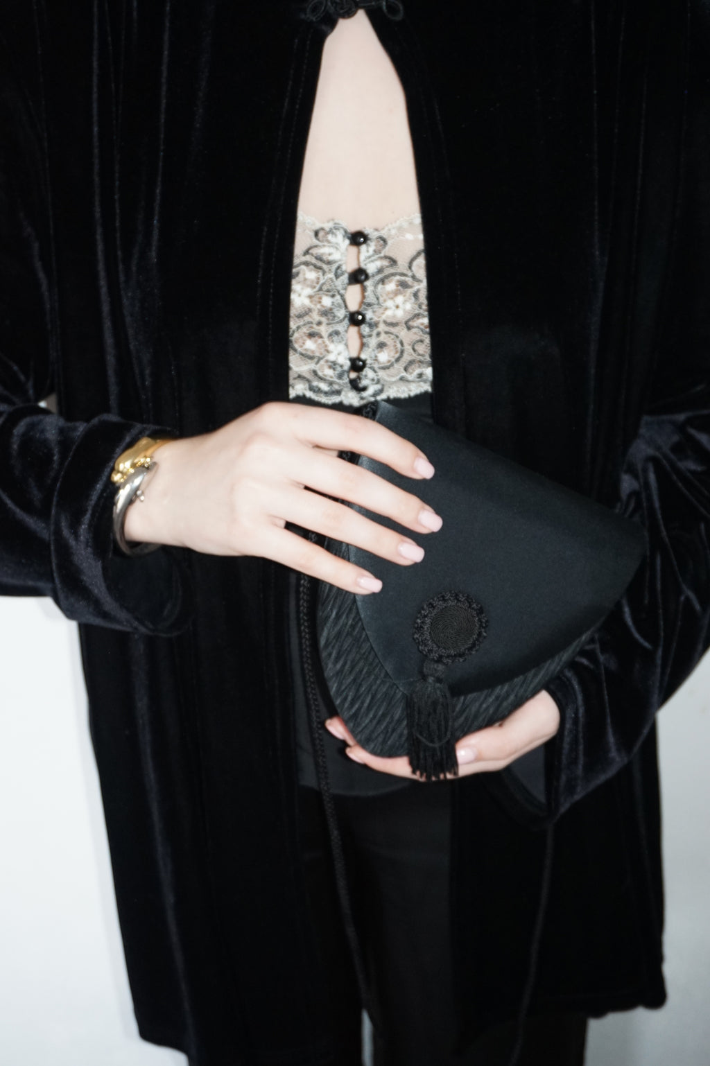 Vintage Van Cleef & Arpels Silk Evening Bag (No Box) 1980s