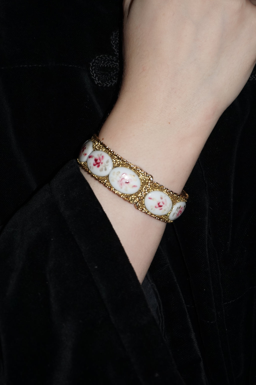 Rare 1980s Ladora Hidden Swiss Movement Gold-Plated Watch Bracelet