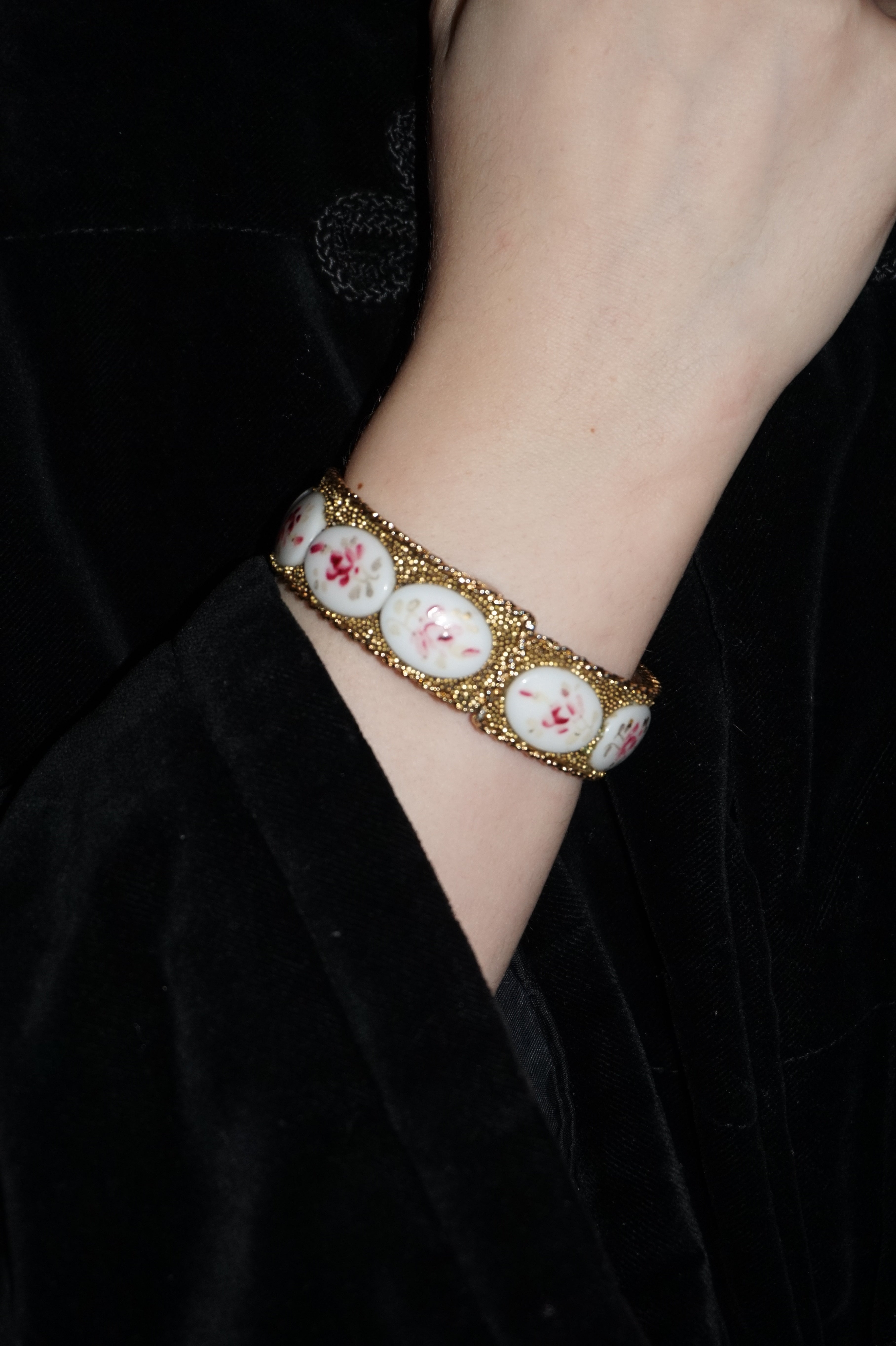 Rare 1980s Ladora Hidden Swiss Movement Gold-Plated Watch Bracelet