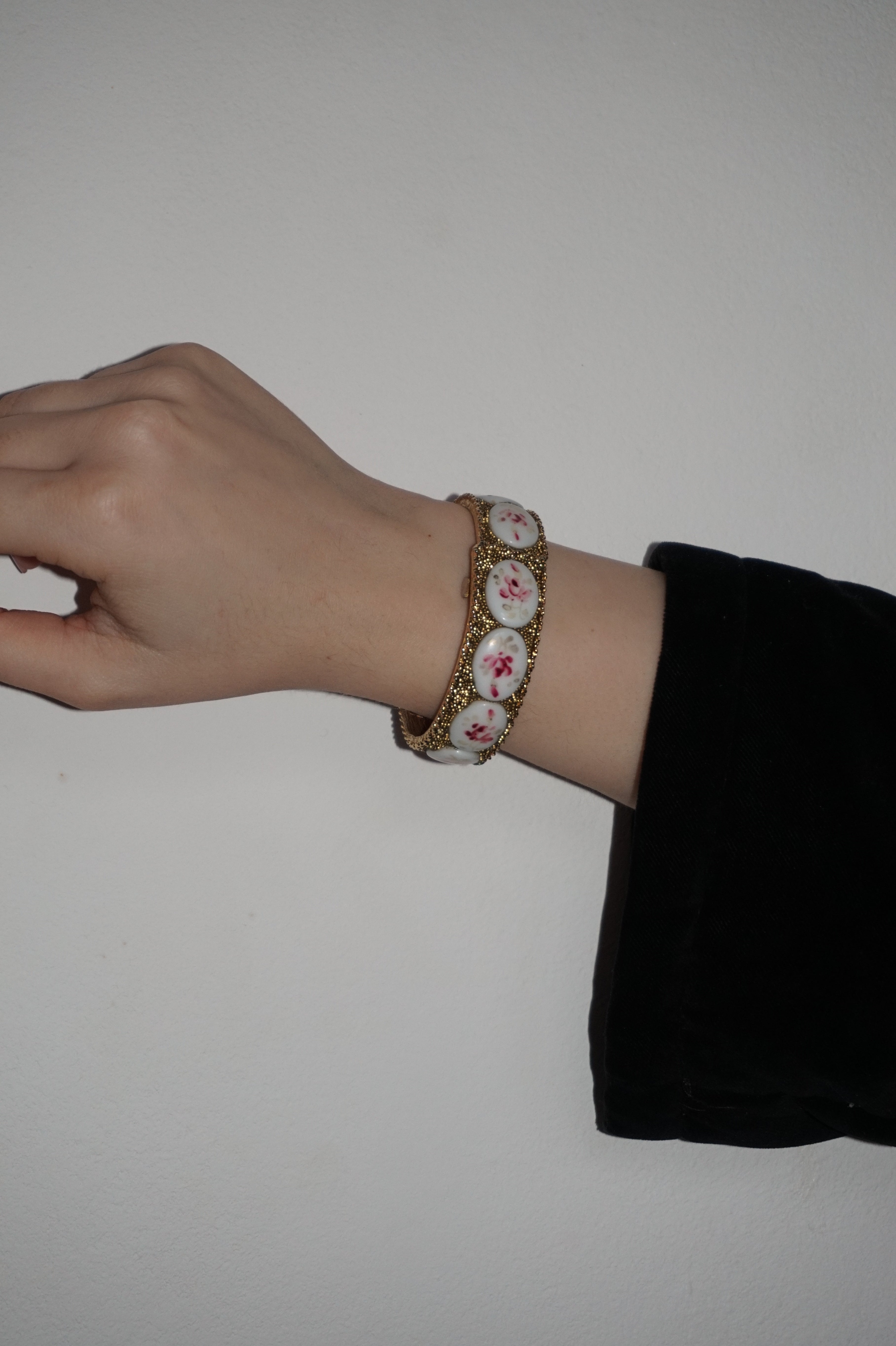 Rare 1980s Ladora Hidden Swiss Movement Gold-Plated Watch Bracelet