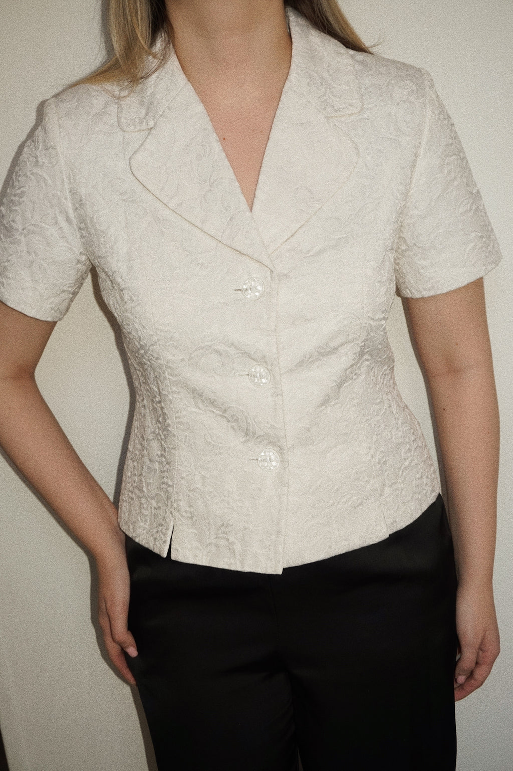 Vintage Cropped Floral Blazer by 1 Un 2 Deux 3 Trois
