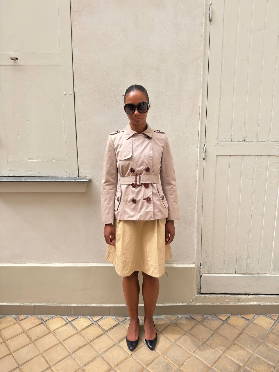 Chloé Vintage Cotton Short Trench Coat