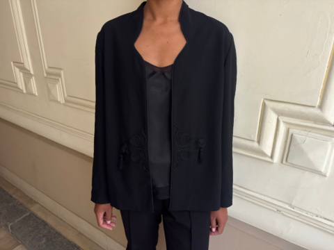 Marie Clemence 100% Wool Tassel Jacket