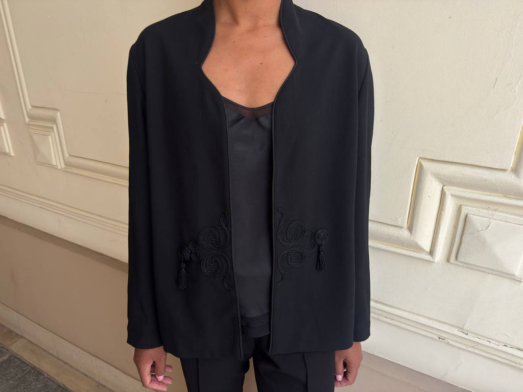 Marie Clemence 100% Wool Tassel Jacket