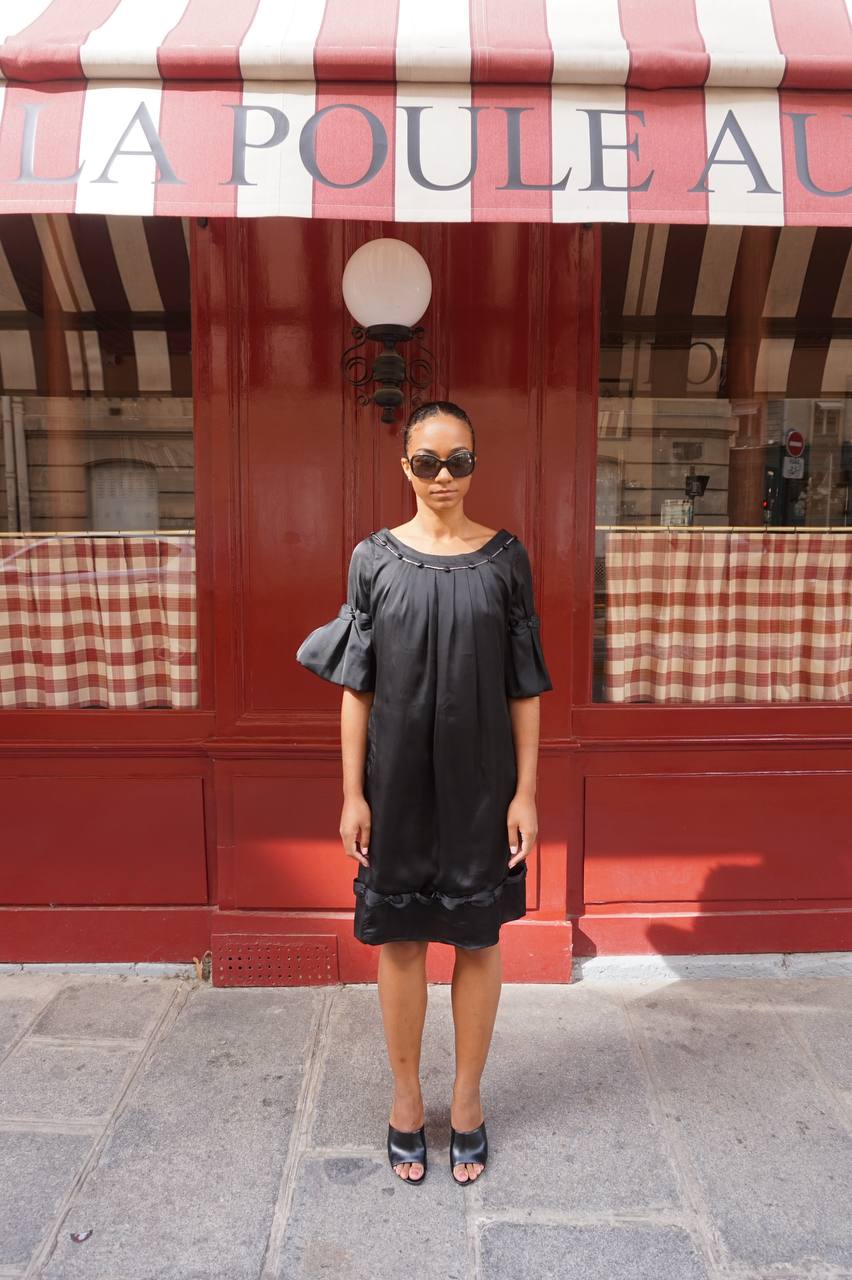 Chloé 100% Silk Volume-Sleeve Dress