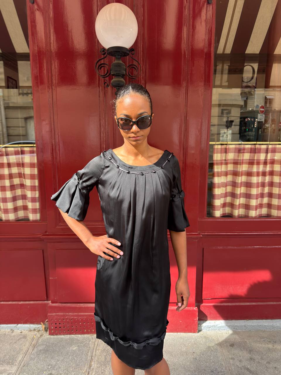 Chloé 100% Silk Volume-Sleeve Dress