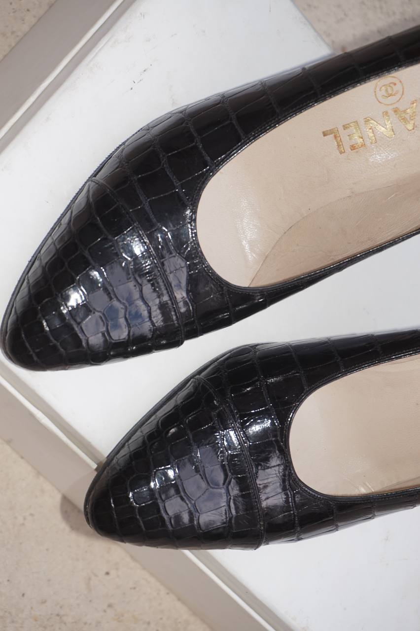 Chanel Vintage Crocodile Pumps