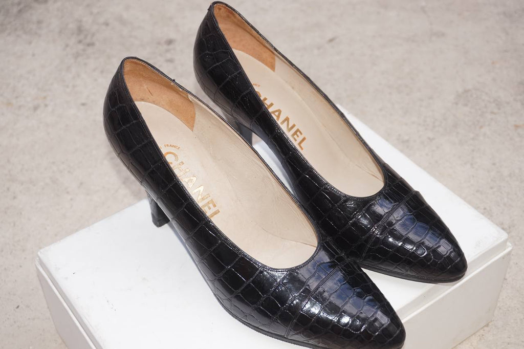 Chanel Vintage Crocodile Pumps