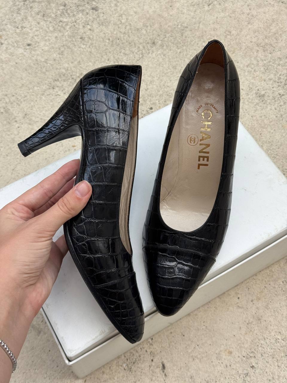 Chanel Vintage Crocodile Pumps