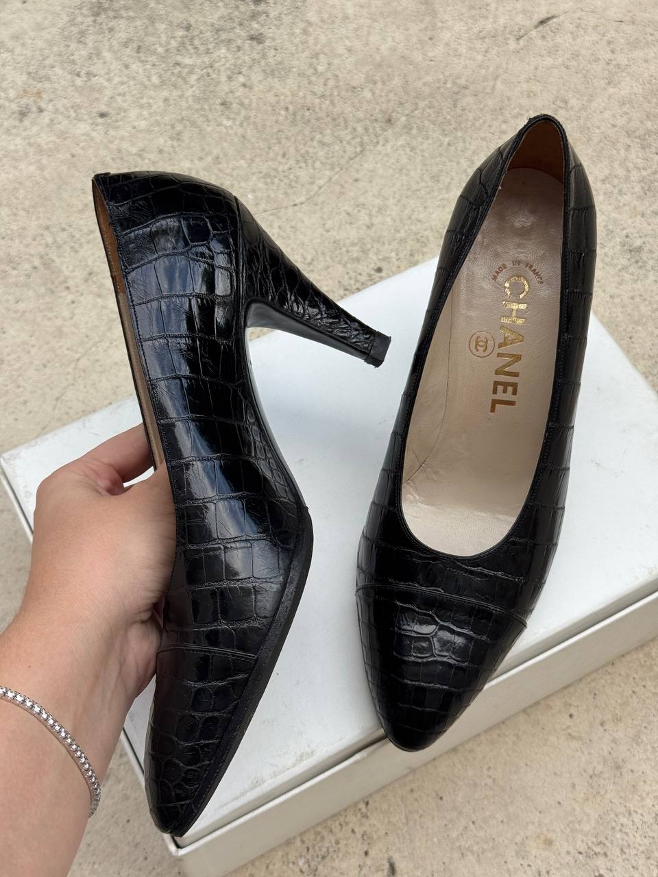 Chanel Vintage Crocodile Pumps