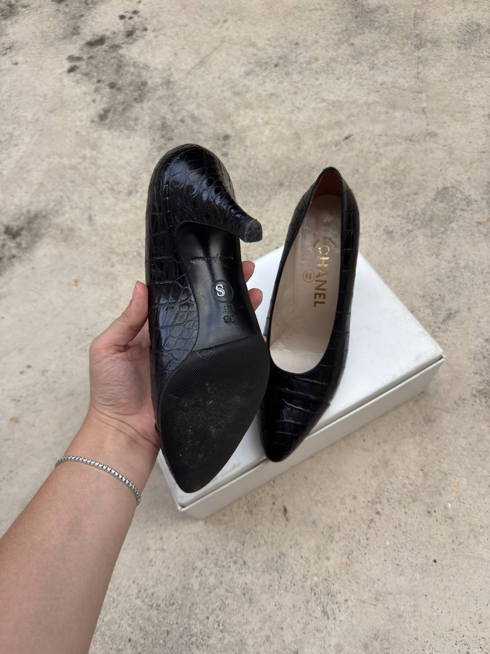 Chanel Vintage Crocodile Pumps