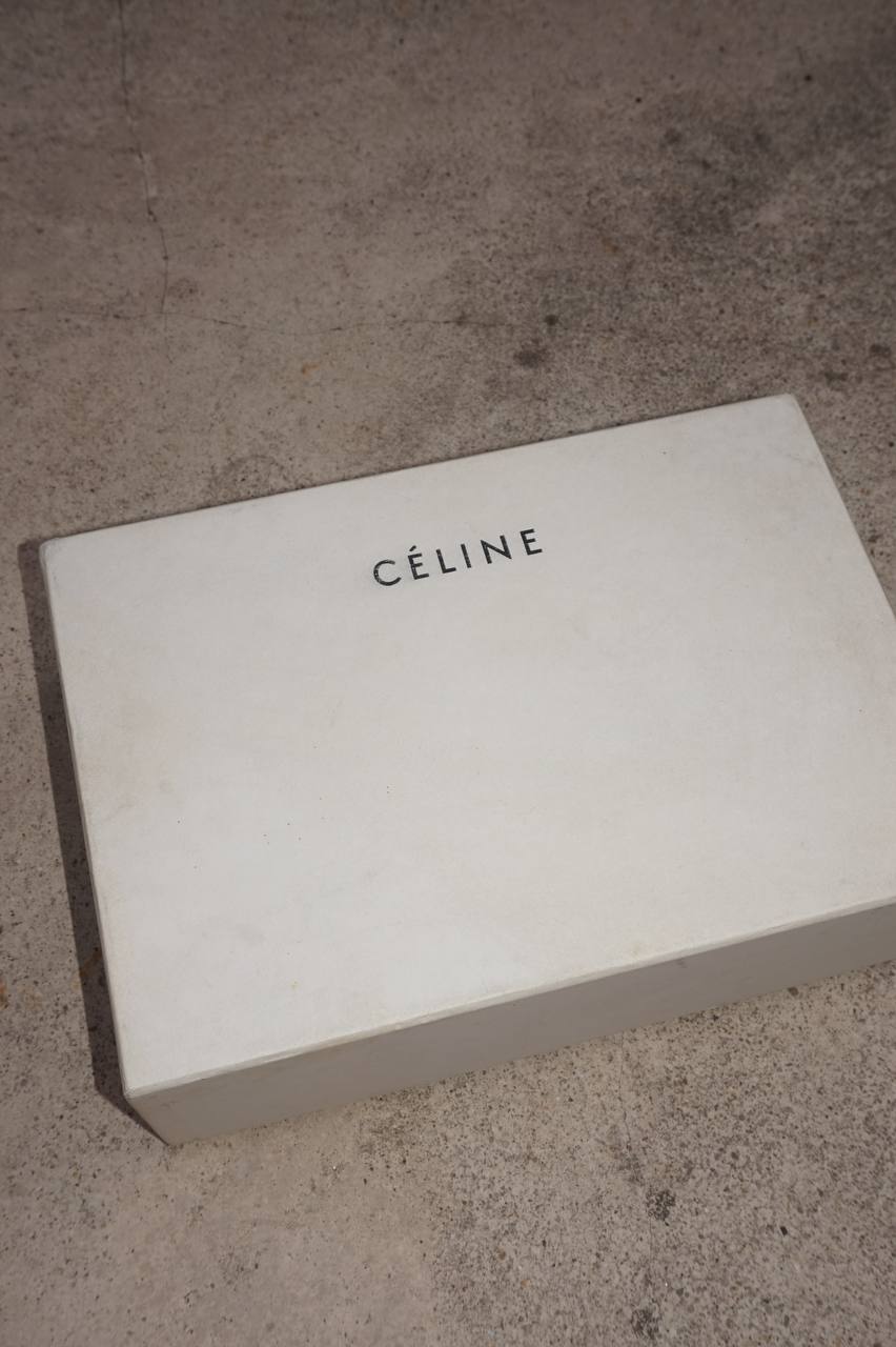 Celine Black Leather Square-Toe Pumps