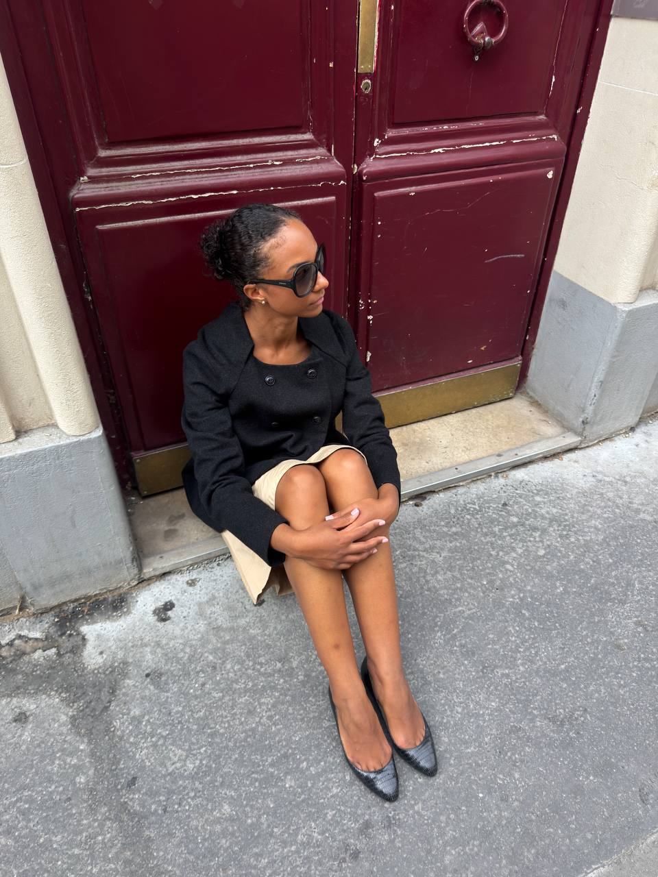 Chloé Vintage Double-Breasted Wool Short Coat