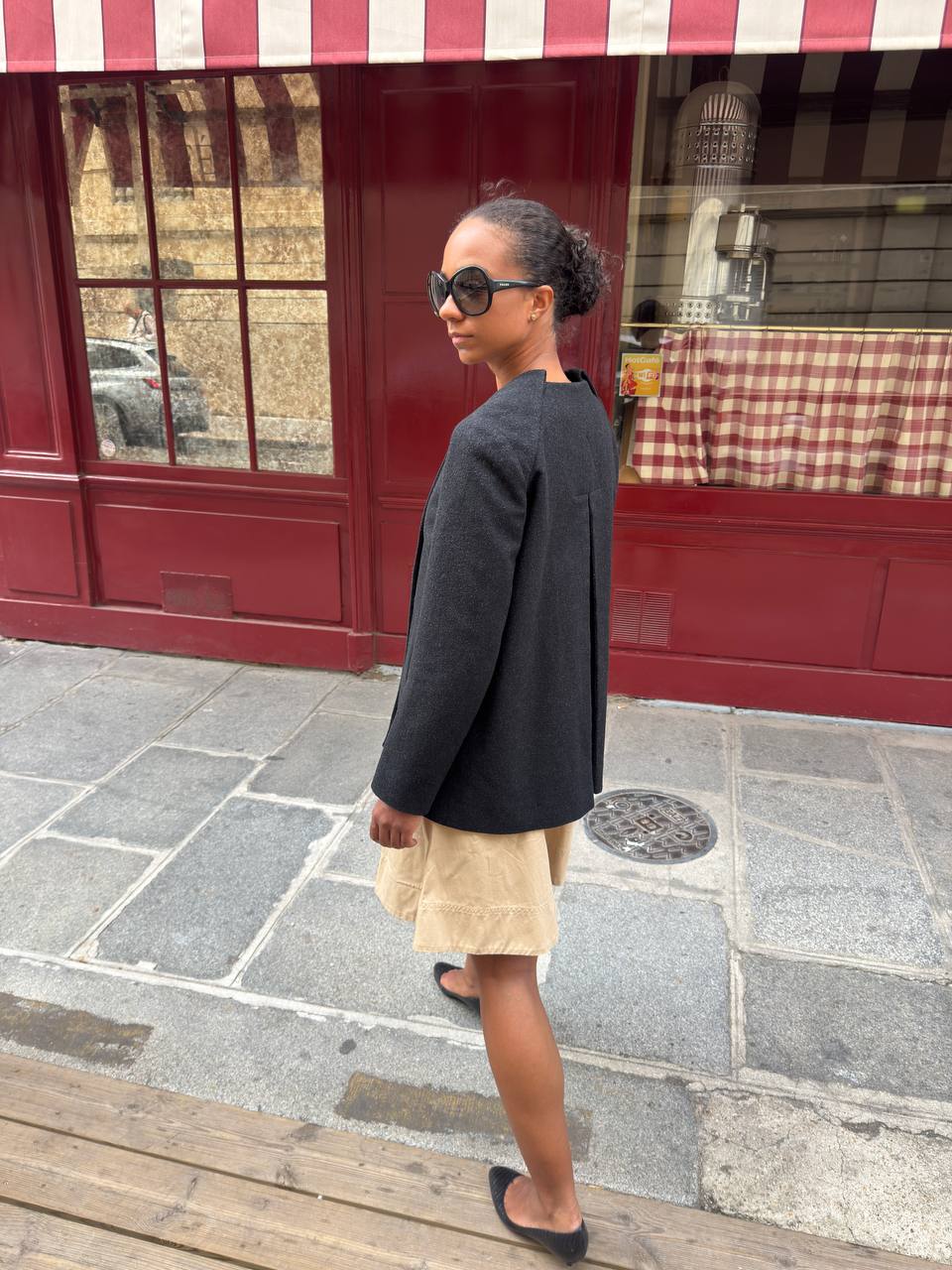 Chloé Vintage Double-Breasted Wool Short Coat