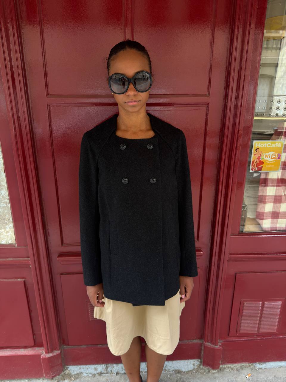 Chloé Vintage Double-Breasted Wool Short Coat