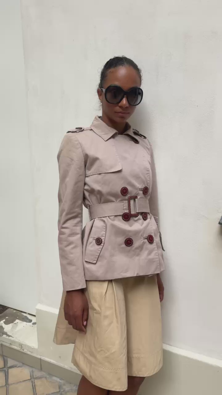 Chloé Vintage Cotton Short Trench Coat