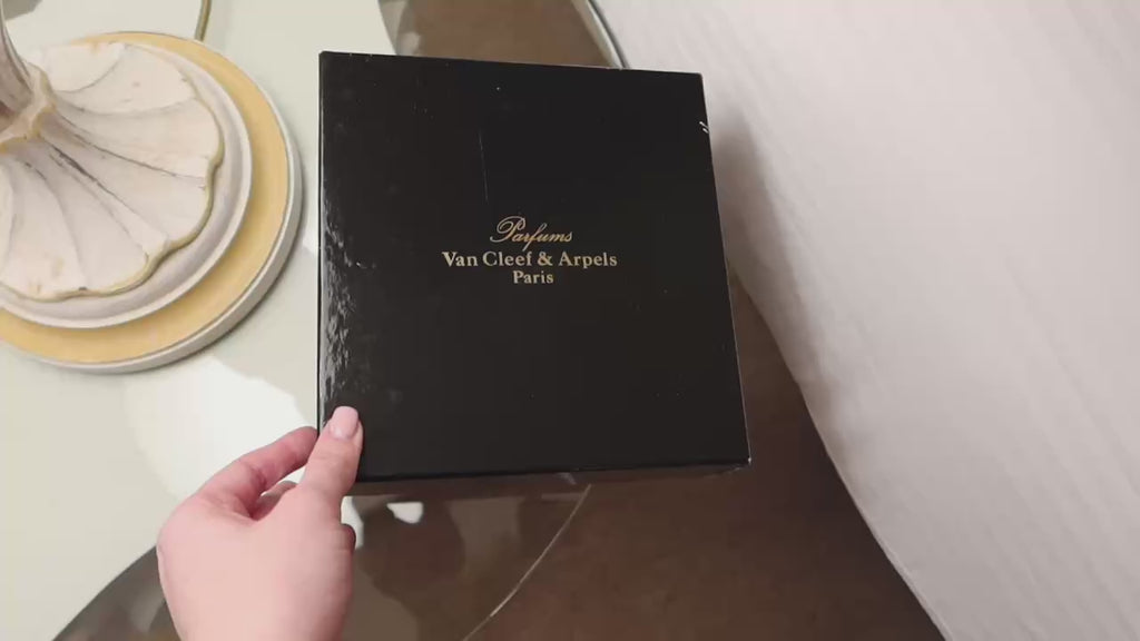 Rare 1970s–1980s Van Cleef & Arpels Black Silk Evening Bag with Original Box